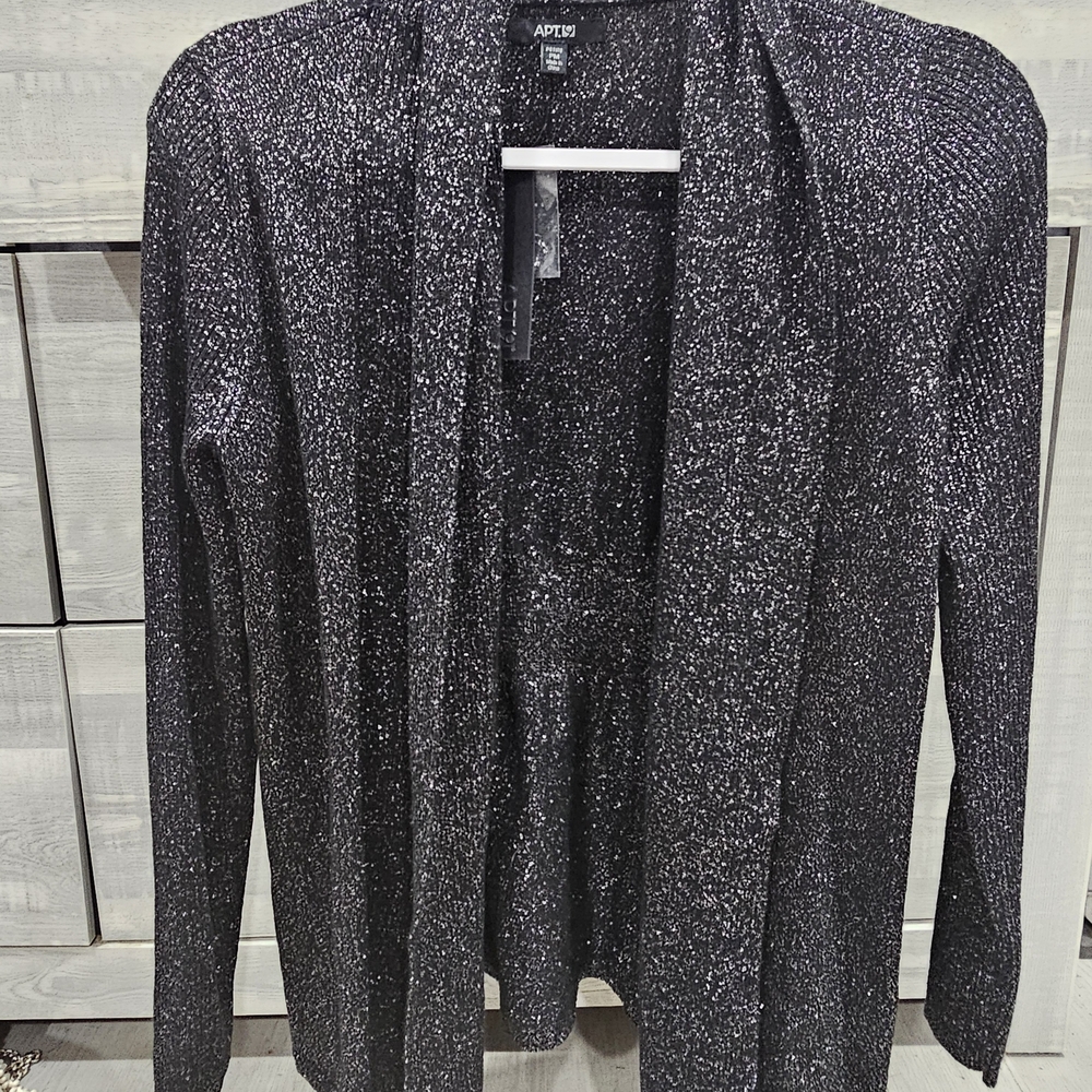 Apt. 9 Women's Sparkle Black Cardigan